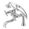 Kingston Brass KS248C Deck Mount Clawfoot Tub Faucet with Hand Shower, Polished Chrome KS248C - alternate 1